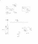 Lubrication Electric Starter Diagram and Parts List for 295772-0112-E1  Briggs and Stratton Engine